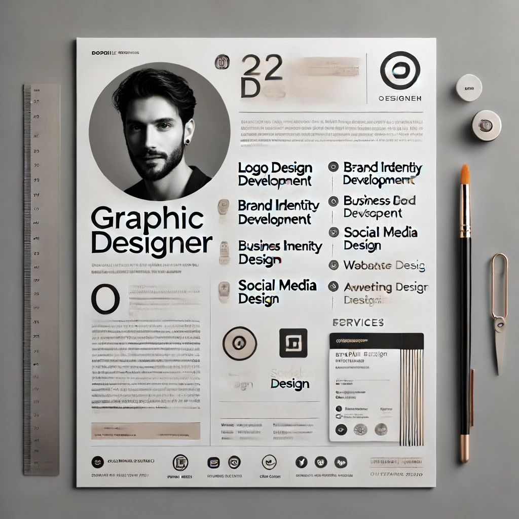 DALL·E-2024-06-17-08.08.04-A-modern-and-creative-graphic-designers-profile-page-showcasing-a-clean-and-stylish-layout.-The-page-features-a-prominent-logo-at-the-top-followed-b